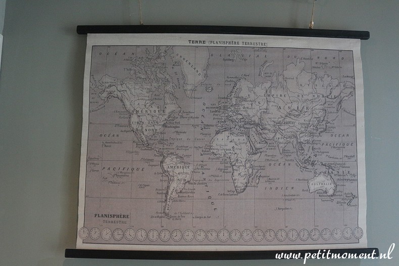Wereld wandkaart